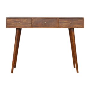3 Drawer Assorted Chestnut Console
