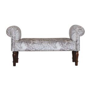 Map Printed Bedroom Bench