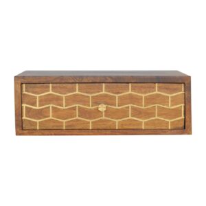 Floating Gold Art Chestnut Bedside