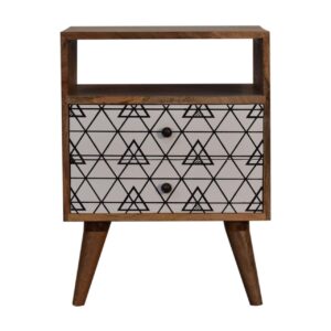 Triangle Print Open Bedside