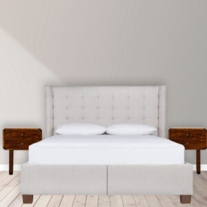 U-Curved Chestnut Bedside