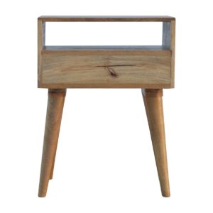 Perforated Copper Bedside with Open Slot