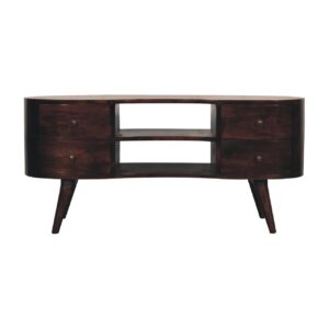 Light Walnut Wave Entertainment Unit