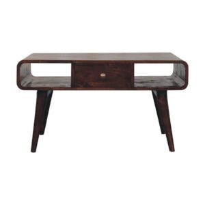 Curved California Walnut Coffee Table