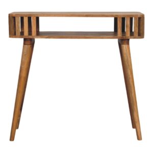 Slatted Oak-ish Console