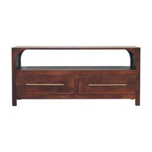 Arched Edge 2 Drawer Media Unit