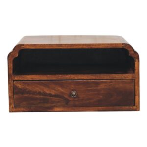 Avora Wall-Mounted Chestnut Bedside