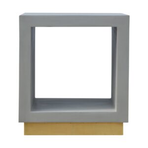 Cement Cube Bedside Table