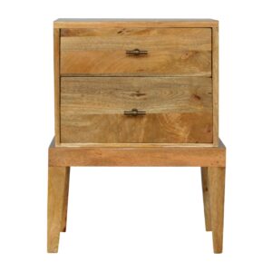 Solid Wood Bedside with T-Bar Knobs
