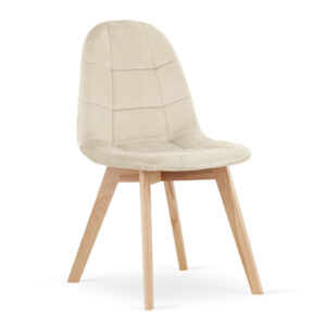 BORA Beige Velvet Dining Chairs – Set of 4 Modern Chairs